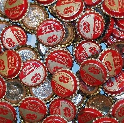   bottle caps Lot of 25 BIRELEYS TOMATO cork lined unused new old stock