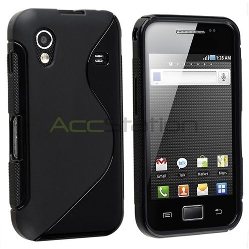 Frost Black TPU Rubber S Shape Soft Skin Gel Cover Case For Samsung 