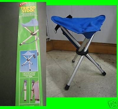 Coghlans Tripod Stool 15 Folds Compact  Holds 220 lbs