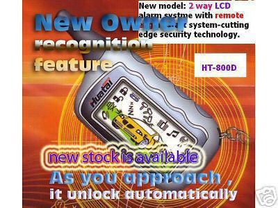way LCD pager Auto CAR ALARM REMOTE START KEYLESS ENTRY HT800D 12 8