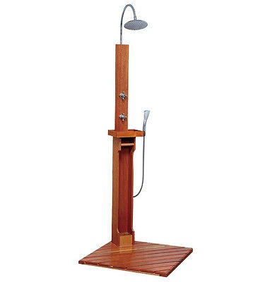 Wooden Outdoor Garden Shower   7406