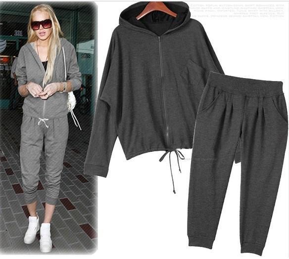 Hoodie Track Suit Sport Outfit Woman Jacket Pants LS003 size1x 10x 