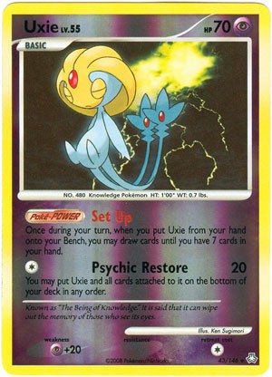 Pokemon TCG Legends Awakened Card Reverse Holo Rare Uxie 43/146 EX/NM