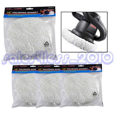 10 CAR POLISHER/BUFFE​R/WAXER POLISHING BONNET 4PC SET Brand New