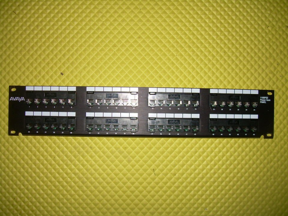 Avaya 1100PSE 48 Port Cat5 Power Sum Patch Panel for 19 inch rack