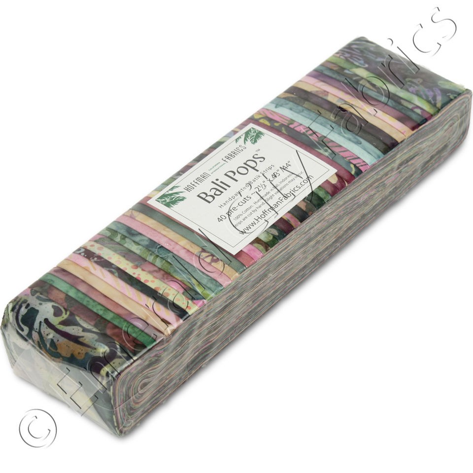 Hoffman Bali Pops Parfait Batik Jelly Roll 40 2.5x44 Cotton Quilt 