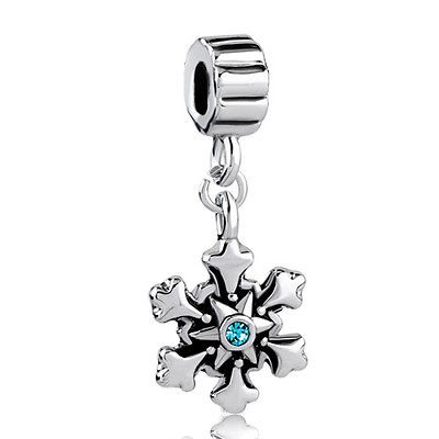 PUGSTER® BEAD EURO SILVER FLOWER CHARM FOR BRACELET M53