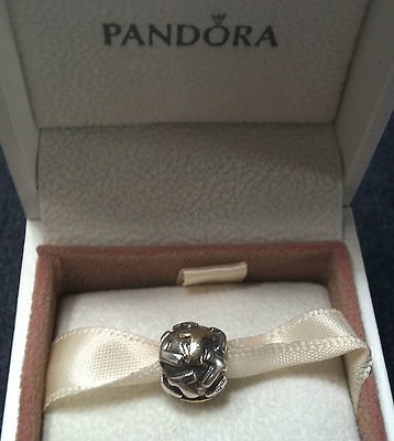 Retired Pandora 2tone .925 + 14K Initial T Bead charm 790298T