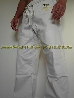 Serpentine Pro Lite Size A3 *Pants Only* White Jiu Jitsu Pants