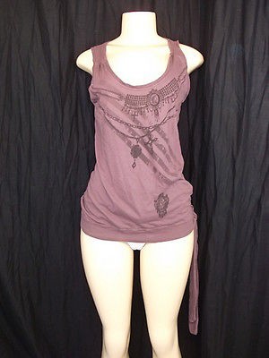 Love for Sale mauve purple victorian graphic tank top m $10.99