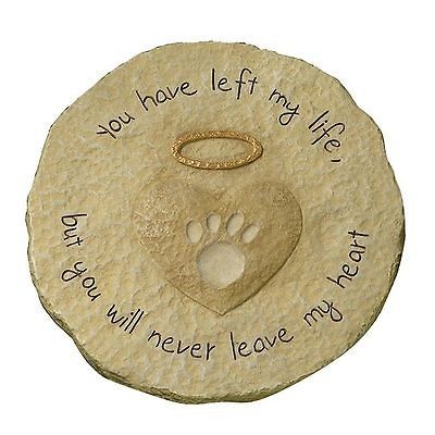 Pet Paw Stepping Stone Golden Halo Garden Memorial