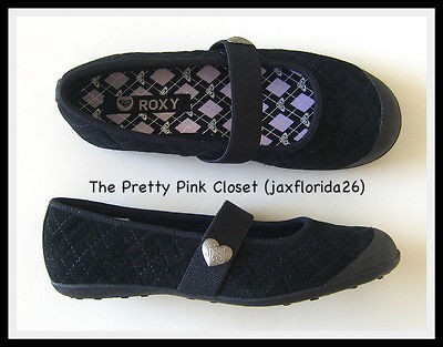 Roxy Kids Bella Black Ballerina Flats sz 12.5 Child/Youth NEW NIB