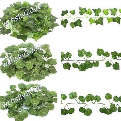 Artificial Ivy Garlands Silk Plant Leaves Vine Wedding Birthday Xmas 