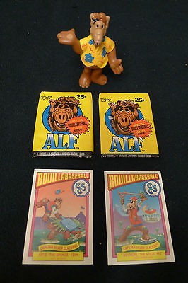 Alf Action Figure 1987, 2 Packs Alf Cards from 1987 NIB, 2 