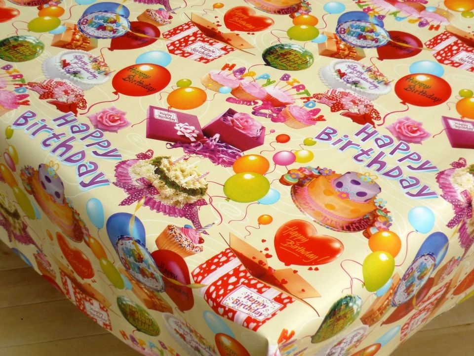   PARTY Colorful Vinyl Tablecloth SIZE 52 x 70 Oblong Rectangle NIP