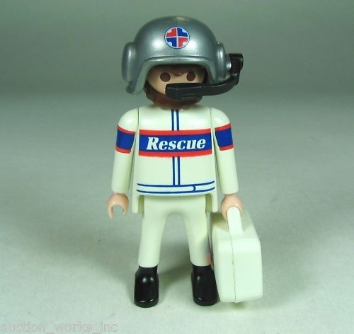 Playmobil Air Rescue Figure w/ Helmet Medical Kit Helicopter Pilot