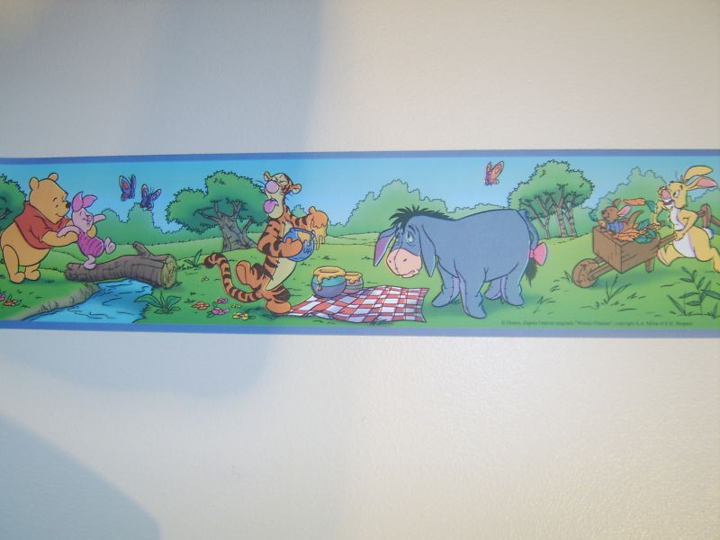 10 Meter TIGGER PIGLET WINNIE THE POOH NURSERY SELF ADHESIVE WALLPAPER 