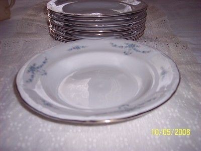 Chodziez Rimmed Soup Bowls BLUE & GRAY CHZ12 Poland