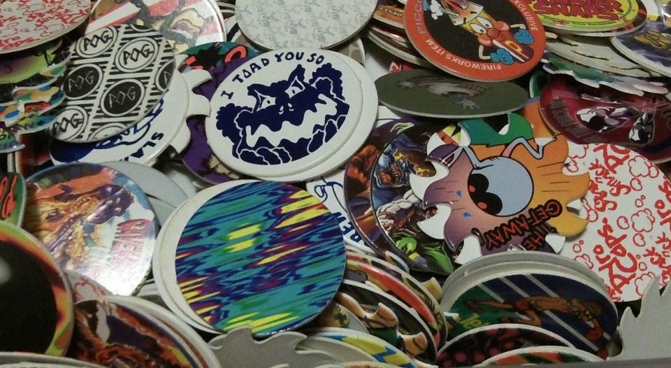 POGS GRAB BAG 150 MILK CAPS TUBES AND MORE PICKED AT RANDOM POG LOT