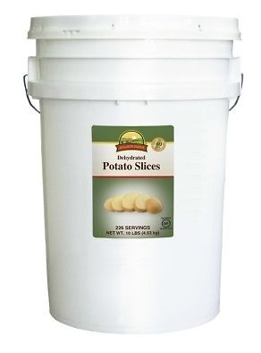 Augason Farms Dehydrated Potato Slices 10 lb Pail Emergency Food 