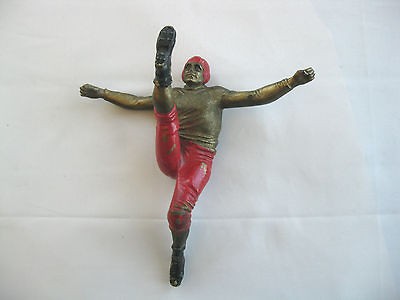 Vintage Circa 1920s ? Painted metal Football Player Kicker Trophy 