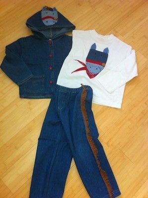 sweet potatoes, boys , 4,cowboy,set,t​op , jacket , pants, LKN