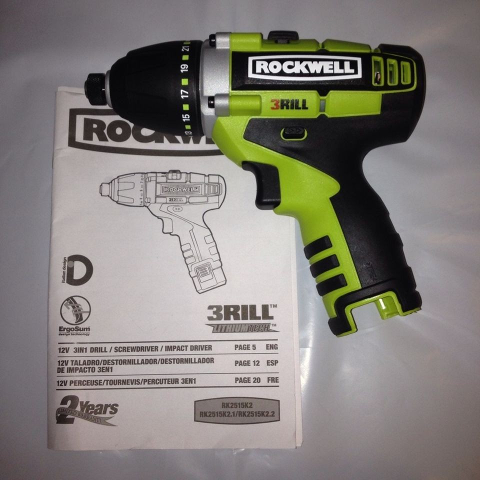 Rockwell RK2512K2 12 Volt 3rill Impact Driver Bare Tool