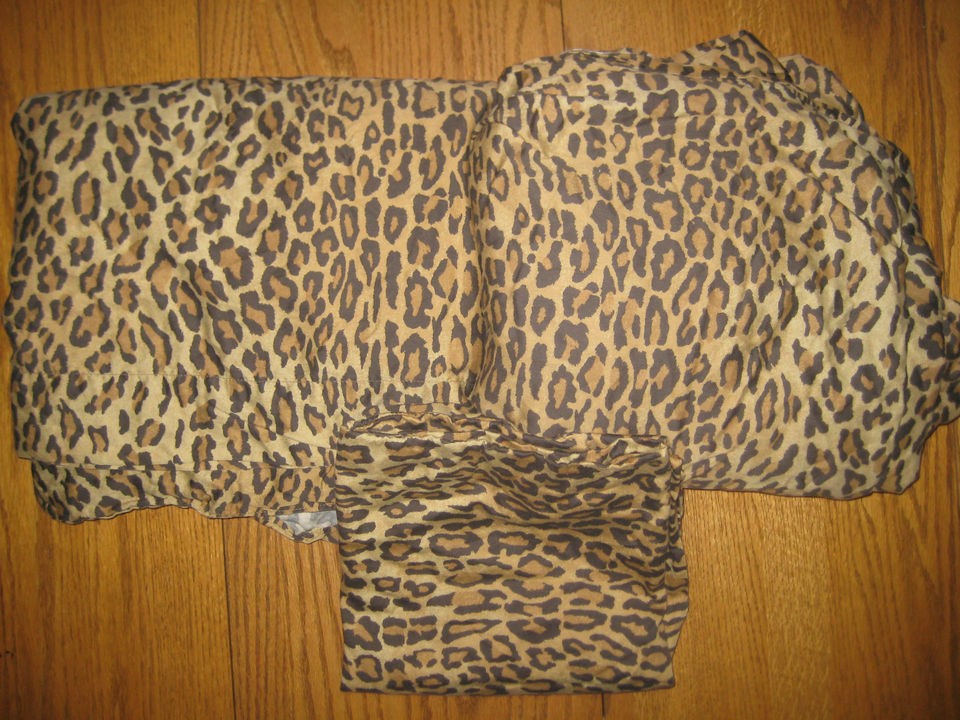 Ralph Lauren Leopard Print King Size Complete Sheet Set.Great 