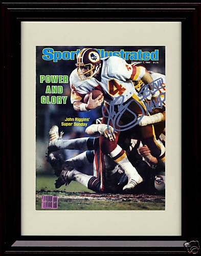 Framed John Riggins Sports Illustrated Autograph Print