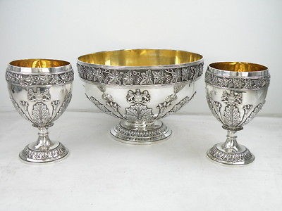 sterling silver punch bowls