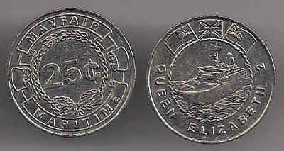 Queen Elizabeth 2   Mayfair Maritime 25 ¢ Coin