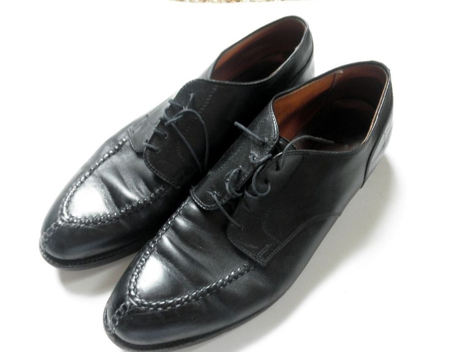 ALDEN sz 12 D Black Aberdeen Last Norwegian Front Blucher Dress 