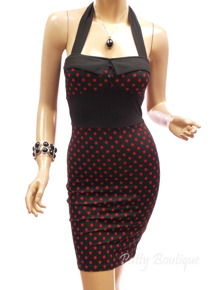 red polka dot dress in Dresses