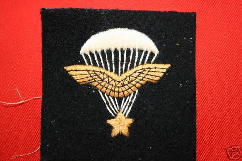 FRENCH 1ST RCP R.C.P. PARACHUTE BREVET BADGE #1 BLACK