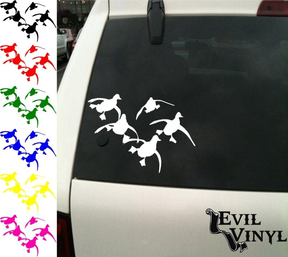   Vinyl Car Truck WIndow Decal Landing Quack Hunting Redhead ANY SIZE