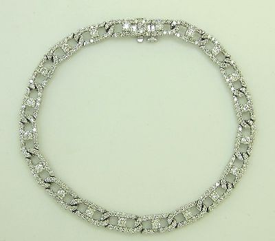   COIN 18k White Gold 15 Carat White Diamond Bracelet Retail $45,000