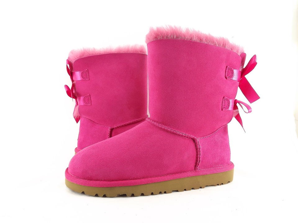   Shoes   UGG AUSTRALIA   KIDS BAILEY BOW DOUBLE RIBBON BOOTS CERISE