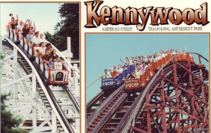 KENNYWOOD THE RACER JACK RABBIT ROLLER COASTERS PENN