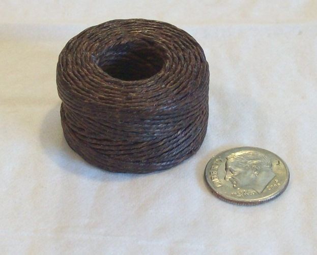 Waxed LINEN lacing, 20yd rolls, quilting, rug making