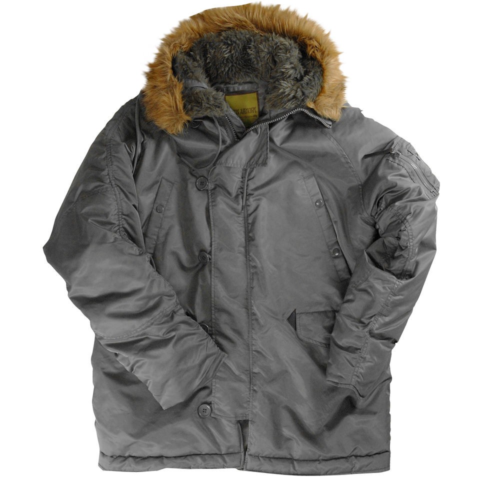 Alpha Industries Knox Armory N 3B Parka Black, Sage Green, Metal