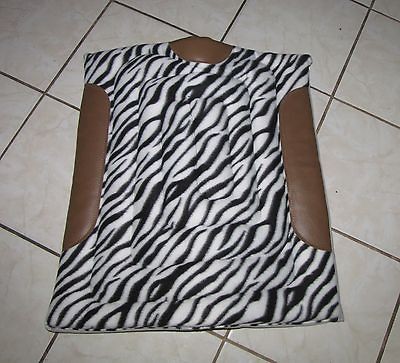 ZEBRA PRINT BLACK & WHITE FLEECE HORSE SADDLE PAD