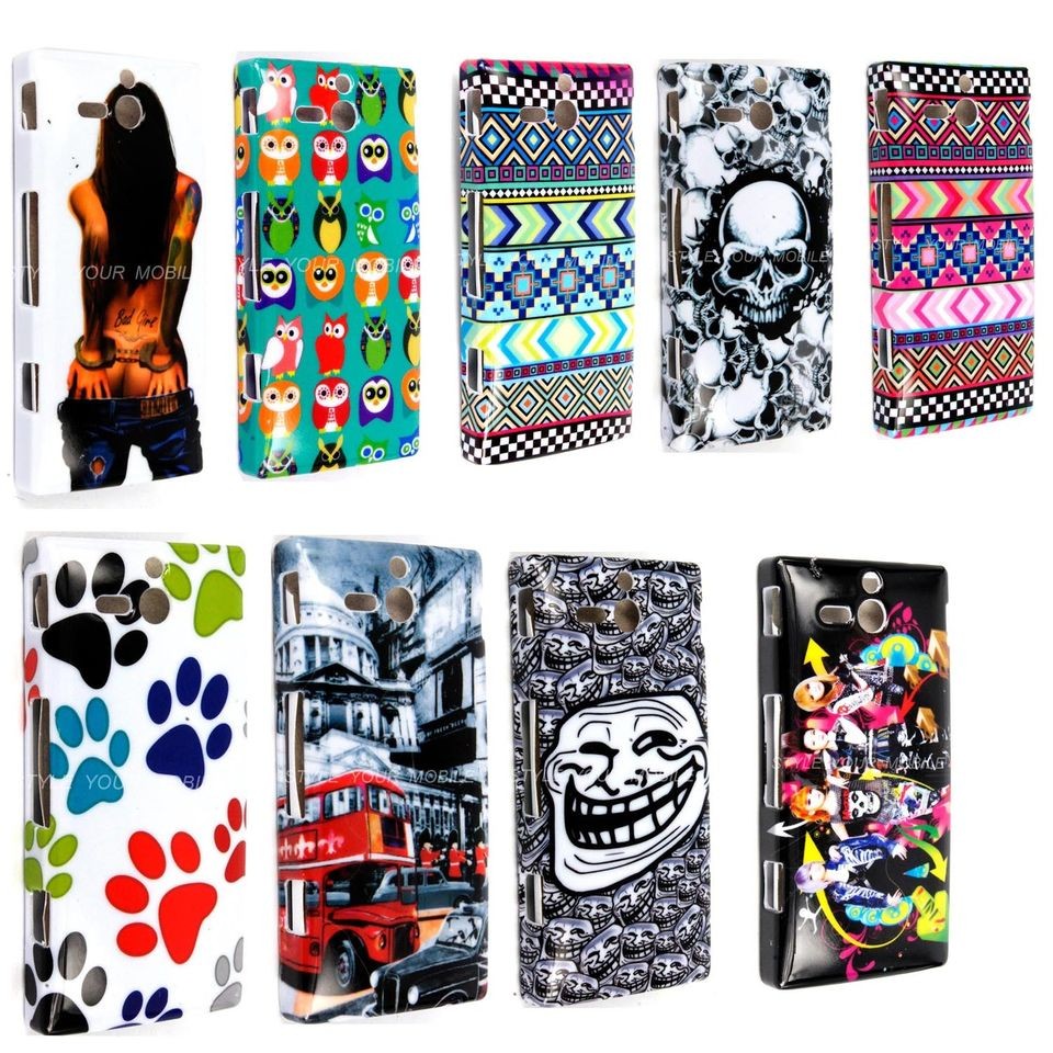 FOR SONY XPERIA U ST25i STYLISH PRINTED HARD SHELL CASE PROTECTION 