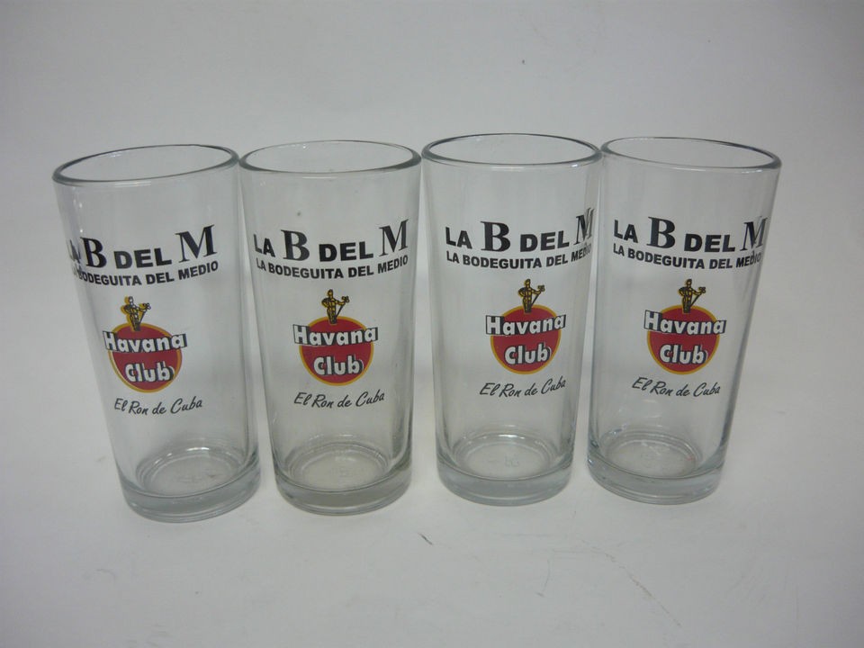   HAVANA CLUB GLASSES EL RON DE CUBA RUM LA B Del M HAWAII TIKI BAR