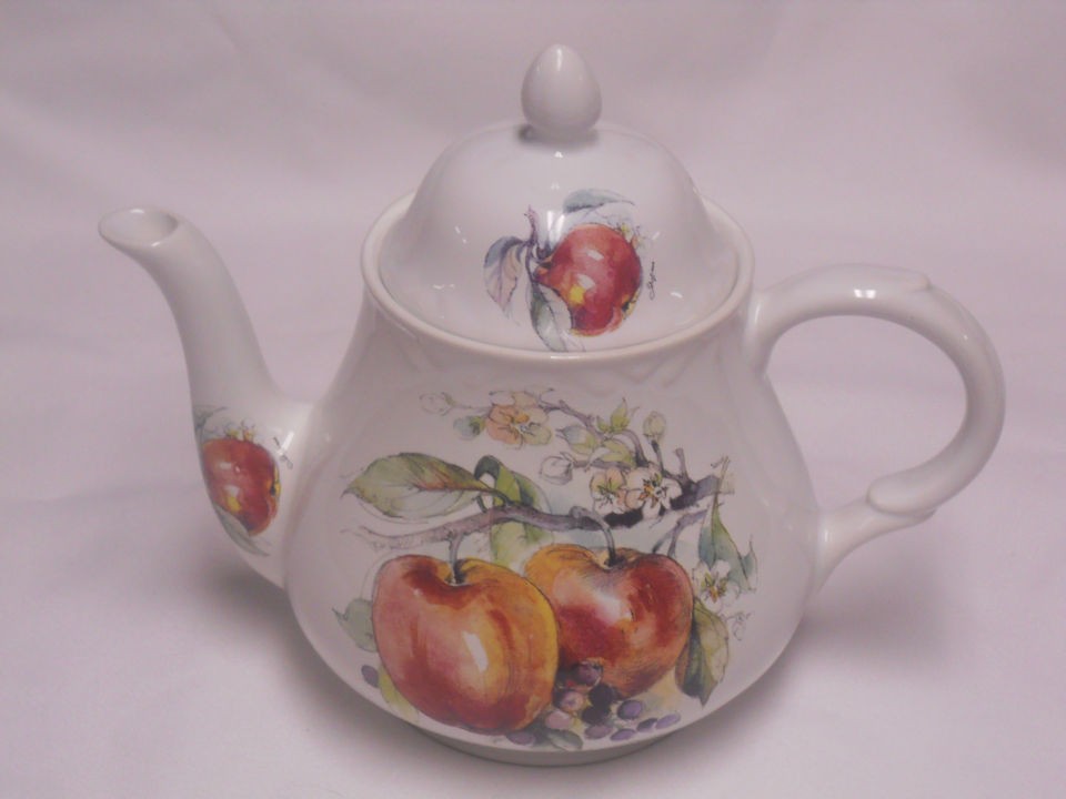 Arthur Wood & Son Staffordshire England Teapot Various Fruits