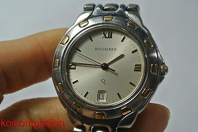   Bucherer GoldTone Stainless Steel Roman Mens Watch & Band $199.99 NR