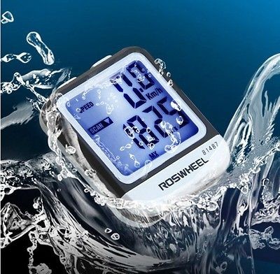   LCD Computer Waterproof Night Vision Stopwatch Odometer Speedometer