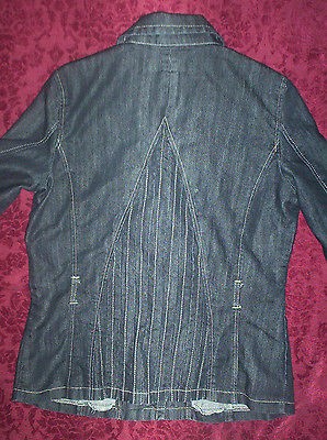 Excellant Womens Blue Baccini Stretch Jean Jacket. Sz Med