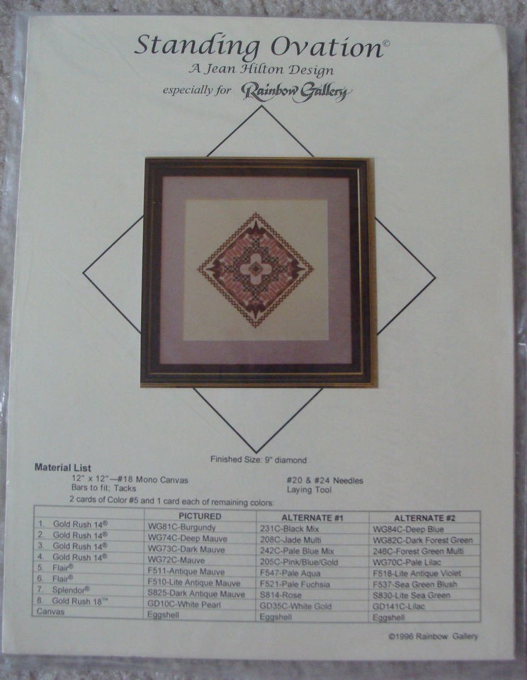 Standing Ovation counted needlepoint chart by Rainbow Gallery