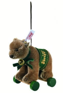 STEIFF BEAR ON WHEELS ORNAMENT EAN 668609