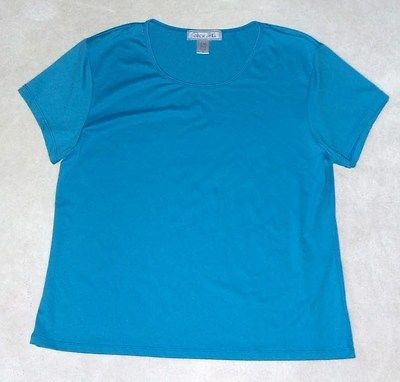 WOMENS STEIN MART/ BIRCH HILL TURQUOISE NYLON TOP SZ XL